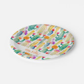 Cactus Art Desert Zuidwest Happy Birthday Fun Papieren Bordje (Gekanteld)