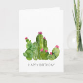 Cactus Art HAPPY BIRTHDAY TO YOU Woestijnbloemen Kaart (Voorkant)
