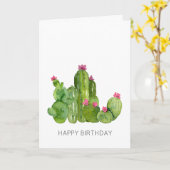 Cactus Art HAPPY BIRTHDAY TO YOU Woestijnbloemen Kaart (Gele Bloem)