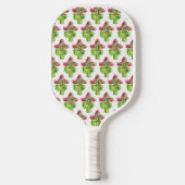 Cactus Art Sombrero Pet Eyes Fun Green Pickleball Paddle (Voorkant)