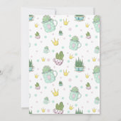 Cactus Baby Girl | uitnodiging tot baby shower (Achterkant)