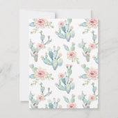 Cactus baby shower bedankkaartjes bedankkaart (Achterkant)