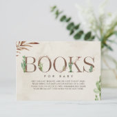 Cactus baby shower boek verzoek kaart (Staand voorkant)