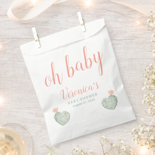 Cactus Baby shower Favor Bag Bedankzakje (Geknipt)