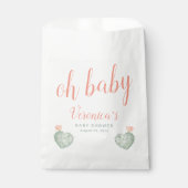 Cactus Baby shower Favor Bag Bedankzakje (Voorkant)