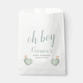 Cactus Baby shower Favor Bag Bedankzakje (Voorkant)