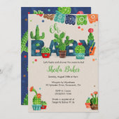 Cactus Baby shower Invitation | Cactus Thema Kaart (Voorkant / Achterkant)