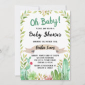 Cactus Baby Shower Kaart (Voorkant)