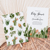 Cactus Baby Shower Kaart