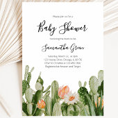 Cactus Baby Shower Kaart