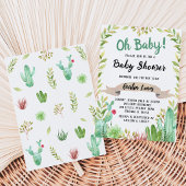 Cactus Baby Shower Kaart