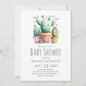 Cactus Baby Shower Kaart (Voorkant)