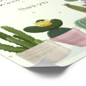 Cactus baby shower luier raffle poster (Hoek)
