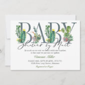 Cactus Baby Shower uitnodiging per post (Voorkant)
