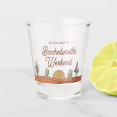 Cactus Bachelorette Party Desert Thema Shot Glas (Voorkant)