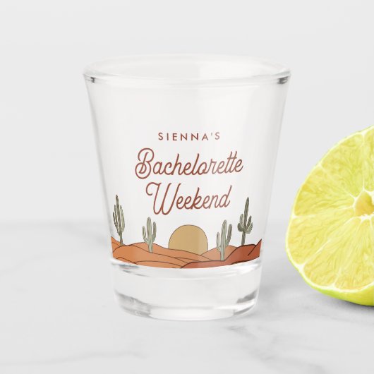 Cactus Bachelorette Party Desert Thema Shot Glas (Voorkant)