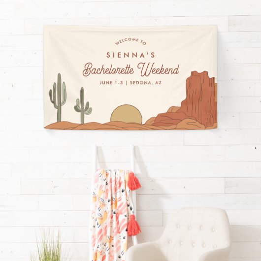 Cactus Bachelorette Welkomstbord, Woestijn Thema Spandoek (Insitu)