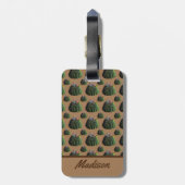 Cactus Bagagelabel - Optionele persoonlijke voorke (Achterkant verticaal)