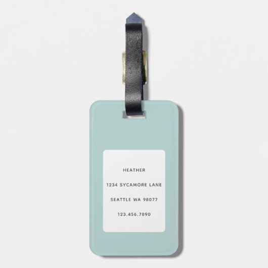 Cactus Bagagelabels (Achterkant verticaal)