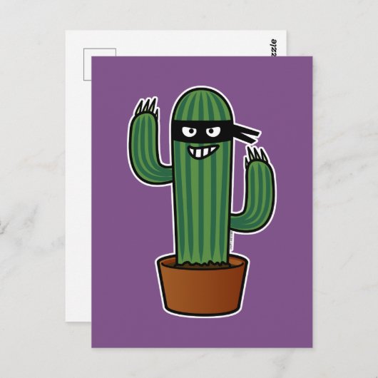 Cactus bandido ninja masky bandit briefkaart (Voorkant / Achterkant)