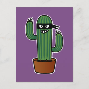 Cactus bandido ninja masky bandit briefkaart