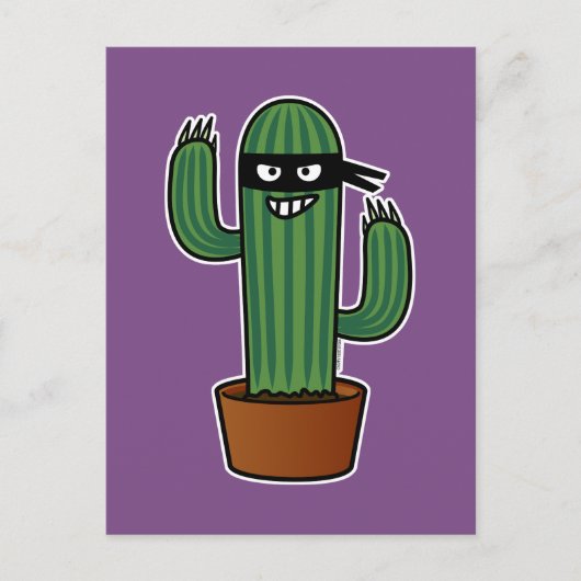 Cactus bandido ninja masky bandit briefkaart (Voorkant)