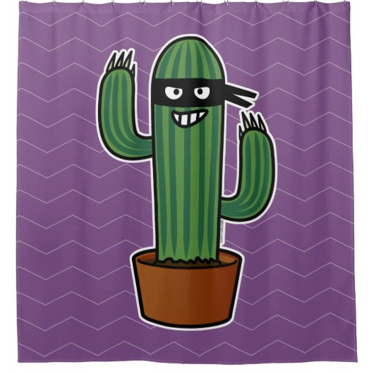 Cactus bandido ninja masky bandit douchegordijn (Voorkant)