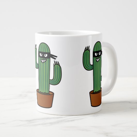 Cactus bandido ninja masky bandit grote koffiekop (Voorkant rechts)
