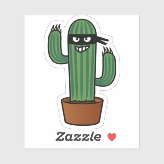 Cactus bandido ninja masky bandit sticker (Vel)