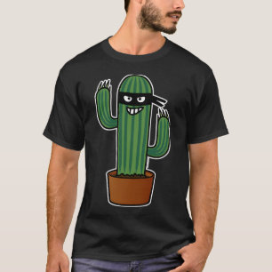 Cactus bandiet ninja gemaskerde stiekeme bandiet t-shirt