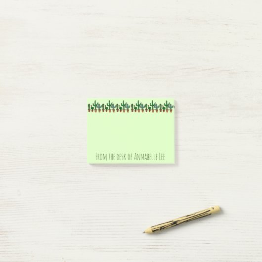 Cactus Banner Post-it® Notes (Op bureau)