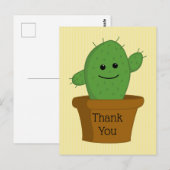 Cactus Bedankt Briefkaart (Voorkant / Achterkant)