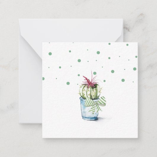 Cactus Bedankt Kaarten Mini Notitiekaartje (Voorkant)
