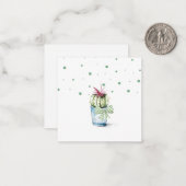 Cactus Bedankt Kaarten Mini Notitiekaartje (Voorkant / Achterkant in situ)