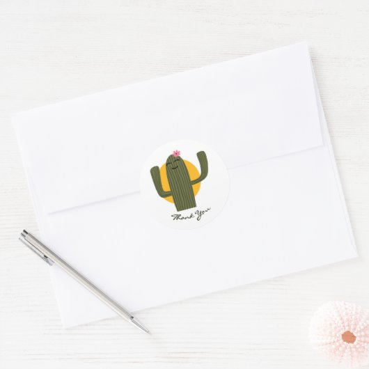 Cactus Bedankt Sticker (Envelop)