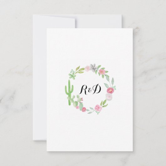 Cactus Bedankt voor de kaarten met het grote feest (Achterkant)