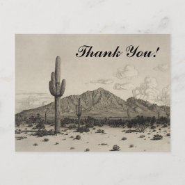Cactus, Berg, Woestijn, "Dank je wel!" Briefkaart