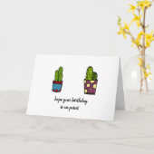 Cactus Birthday Card Kaart (Gele Bloem)