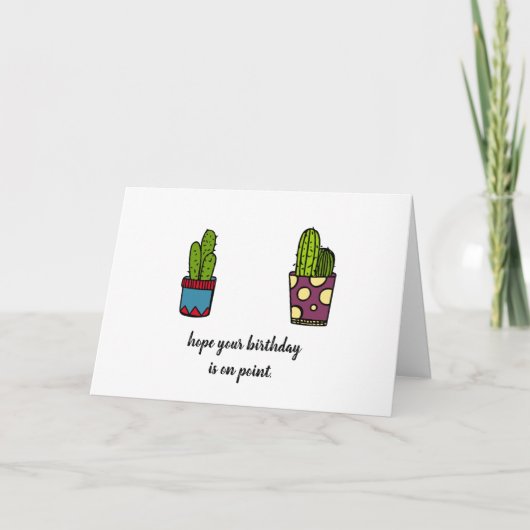Cactus Birthday Card Kaart (Voorkant)