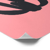 Cactus Black Plant Painting Desert Graphic Art Poster (Hoek)