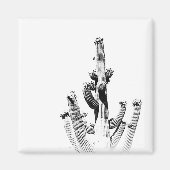 Cactus Black White Photo Art Unieke ventilator Magneet (Voorkant)