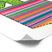 Cactus Blanket Pocket Serape Margarita Fiesta Part Poster (Hoek)