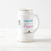 Cactus bloeit de meest unieke bloemen bierpul (Voorkant rechts)