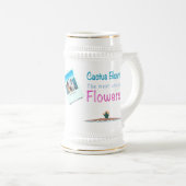 Cactus bloeit de meest unieke bloemen bierpul (Voorkant rechts)