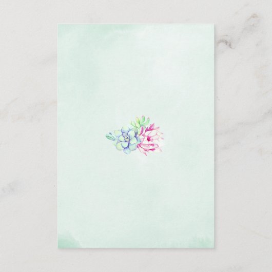 Cactus Bloem Bruiloft Wishing Well Kaarten (Achterkant)