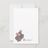 Cactus Bloem Flat Save The Date Kaart (Achterkant)