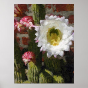 Cactus Bloem Poster