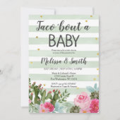 Cactus bloem Taco Over Baby Baby Shower Kaart (Voorkant)