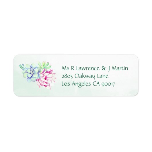 Cactus Bloem & vetplanten Etiket (Voorkant)