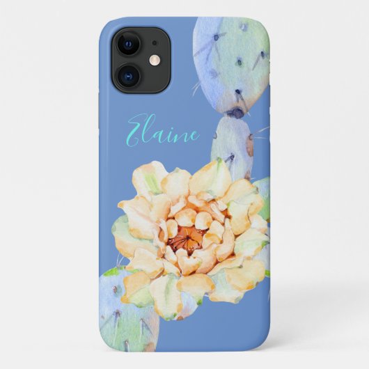 Cactus bloem woestijn bloem waterverf perzik paars Case-Mate iPhone case (Achterkant)